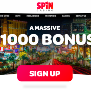 Spin Casino homepage
