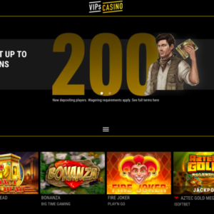 VIPs Casino homepage