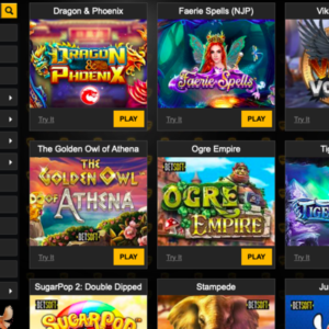 Enzo Casino Game selection