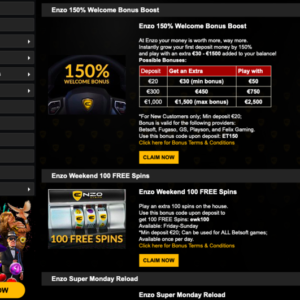 Enzo Casino Promotions