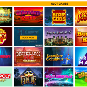 PlayUK Casino game selection