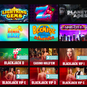 Schmitts Casino Game selection