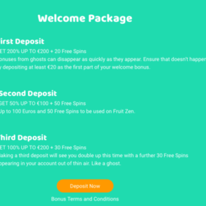 Boo Casino welcome package