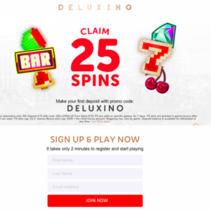 Deluxino Casino homepage