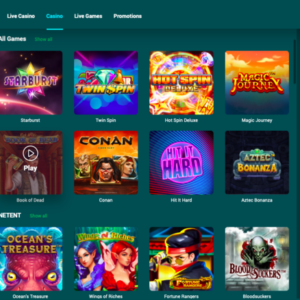 22Bet Casino game selection