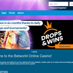 Betworld Casino home page